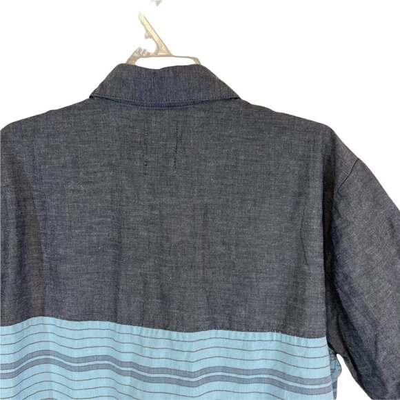 Volcom Shirt PS Womens Slim Fit Short Sleeve Striped Button Down Sz Petite Small - Picture 4 of 9